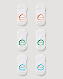 Active Mid-cut No-show Socks | Mesh Top | 6 Pair Multipack