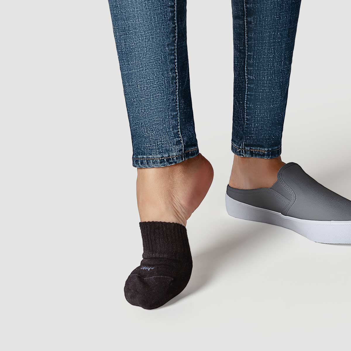 Super Soft Toe Cover Half Socks | BLACK