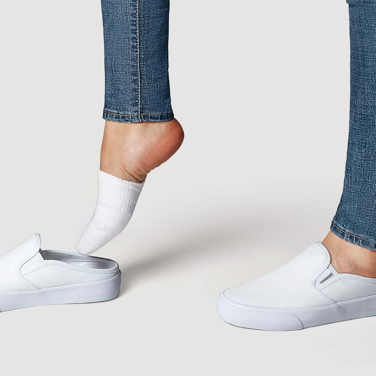 Super Soft Toe Cover Half Socks | WHITE