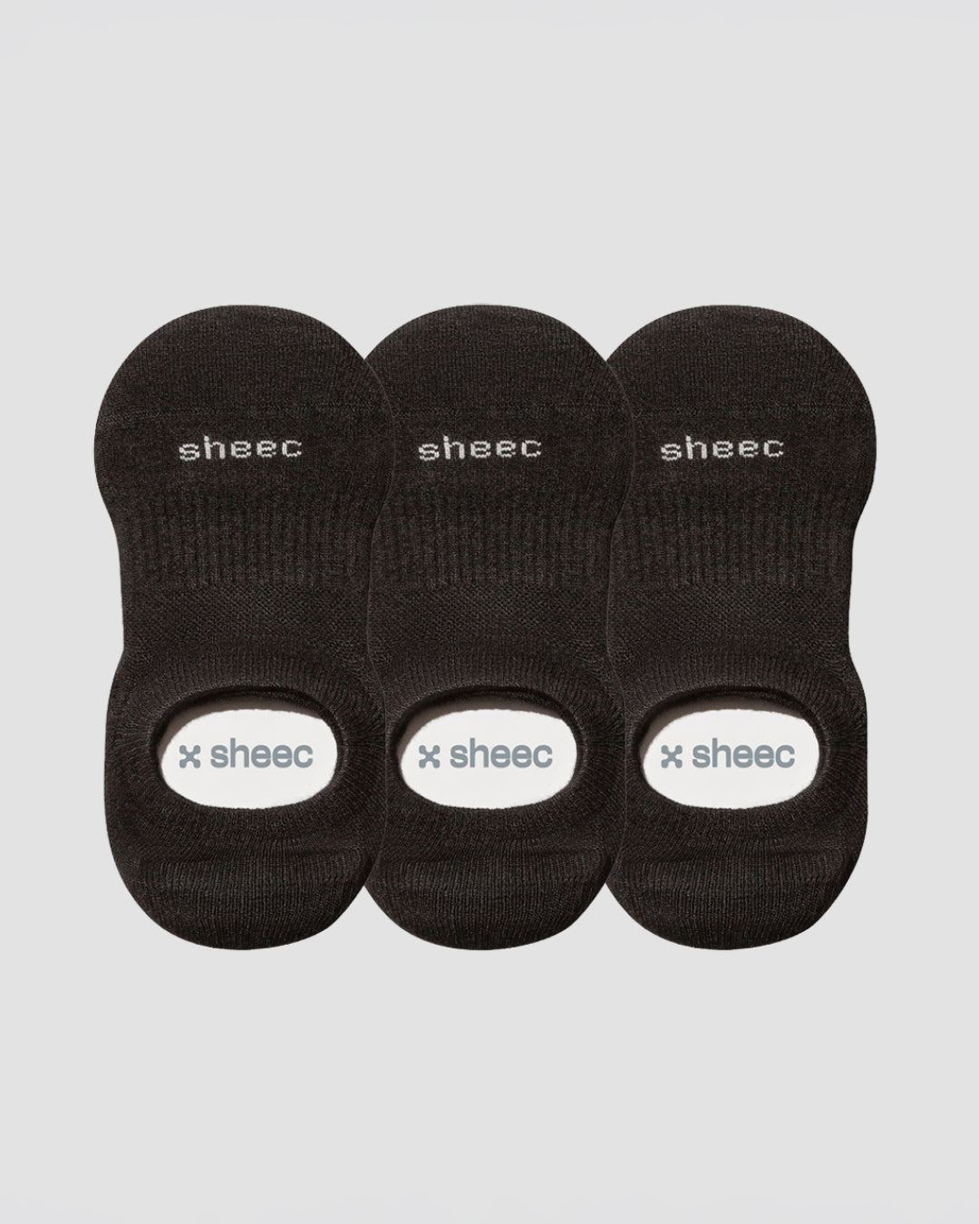 Active High-cut No Show Socks | Black 3-Pair Multipack
