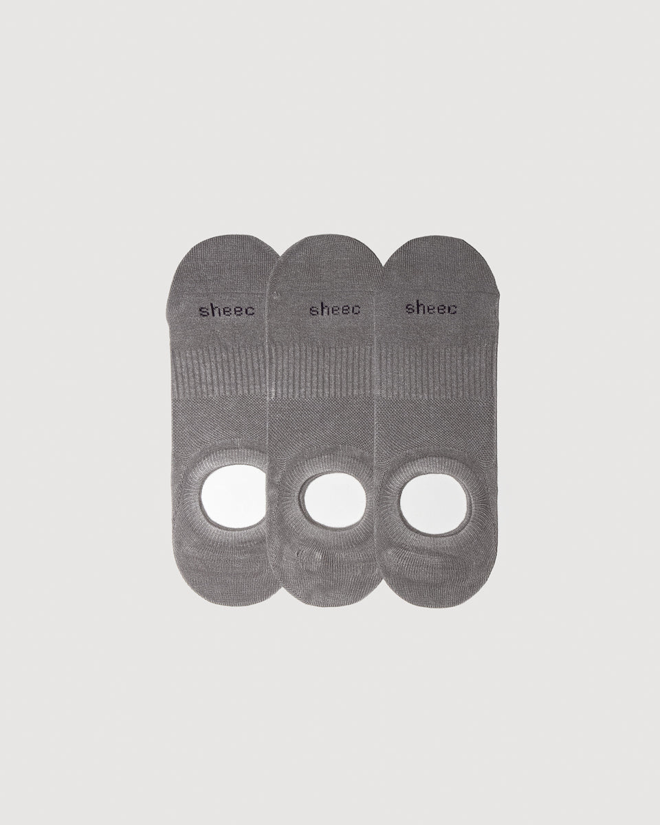Active High-cut No Show Socks | Gray - Plus-Size | Sale | 3-Pair Multipack