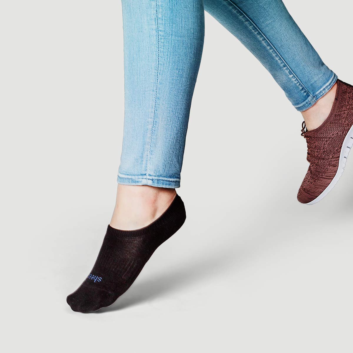 Active High-cut No Show Socks | BLACK