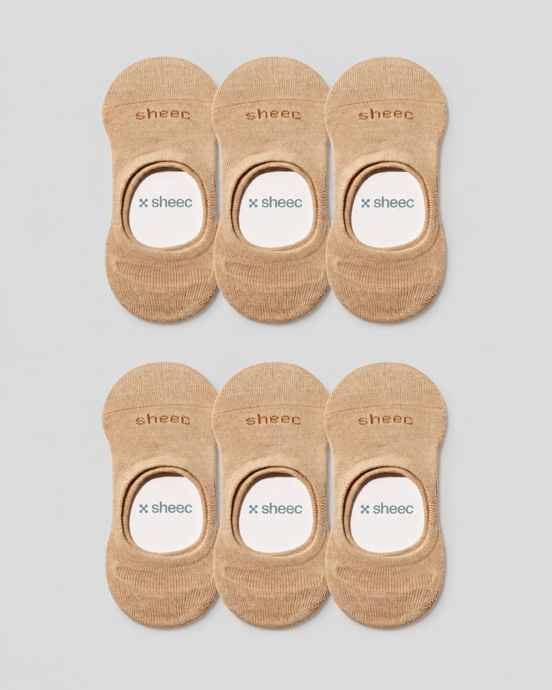 Active Low-cut No Show Socks | Beige 6-Pair Multipack