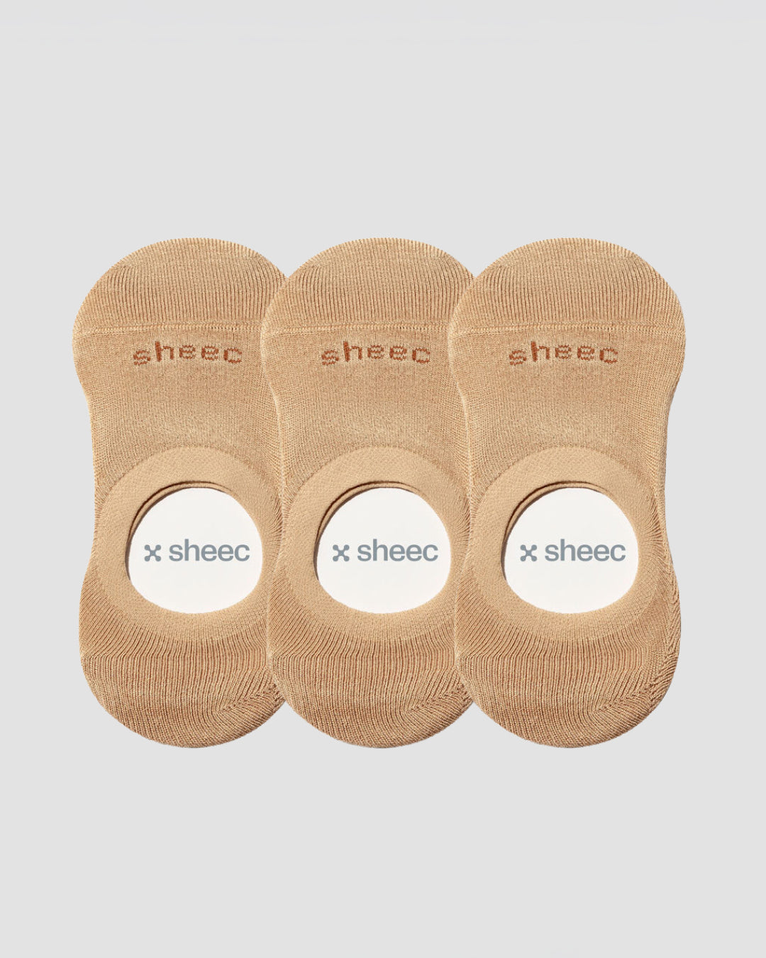 Active Mid-cut No Show Socks | Beige 3-Pair Multipack
