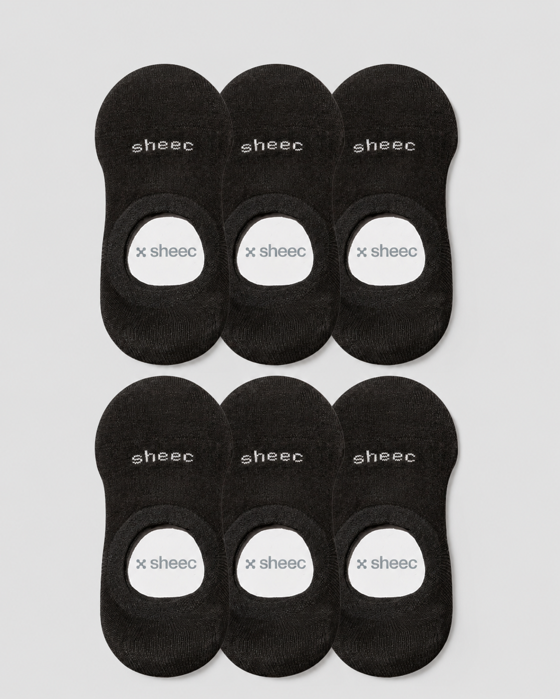 Active Mid-cut No Show Socks | Black 6-Pair Multipack
