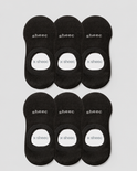 Active Mid-cut No Show Socks | Black 6-Pair Multipack
