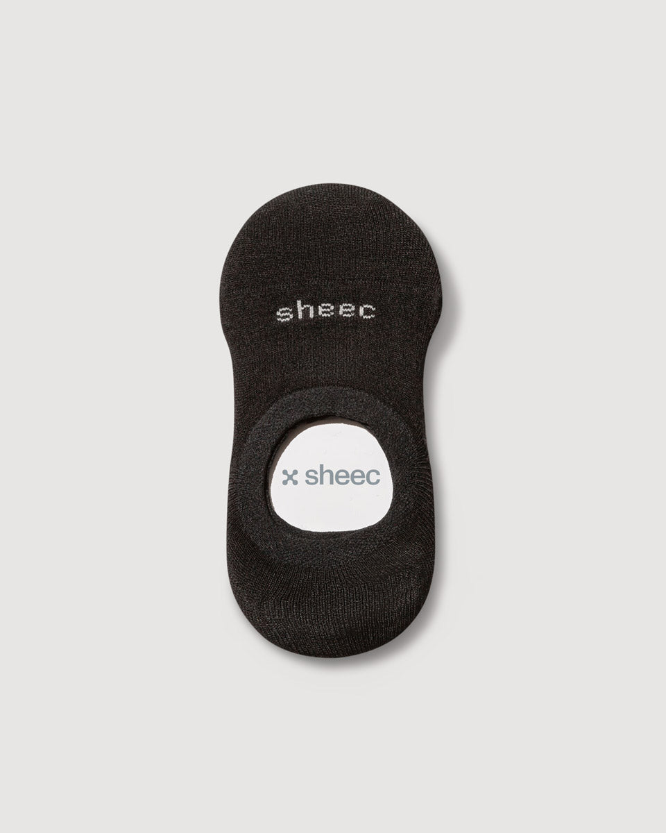 Black Footie Socks | No-Show Mid Cut Modal Socks | Active | Sheec