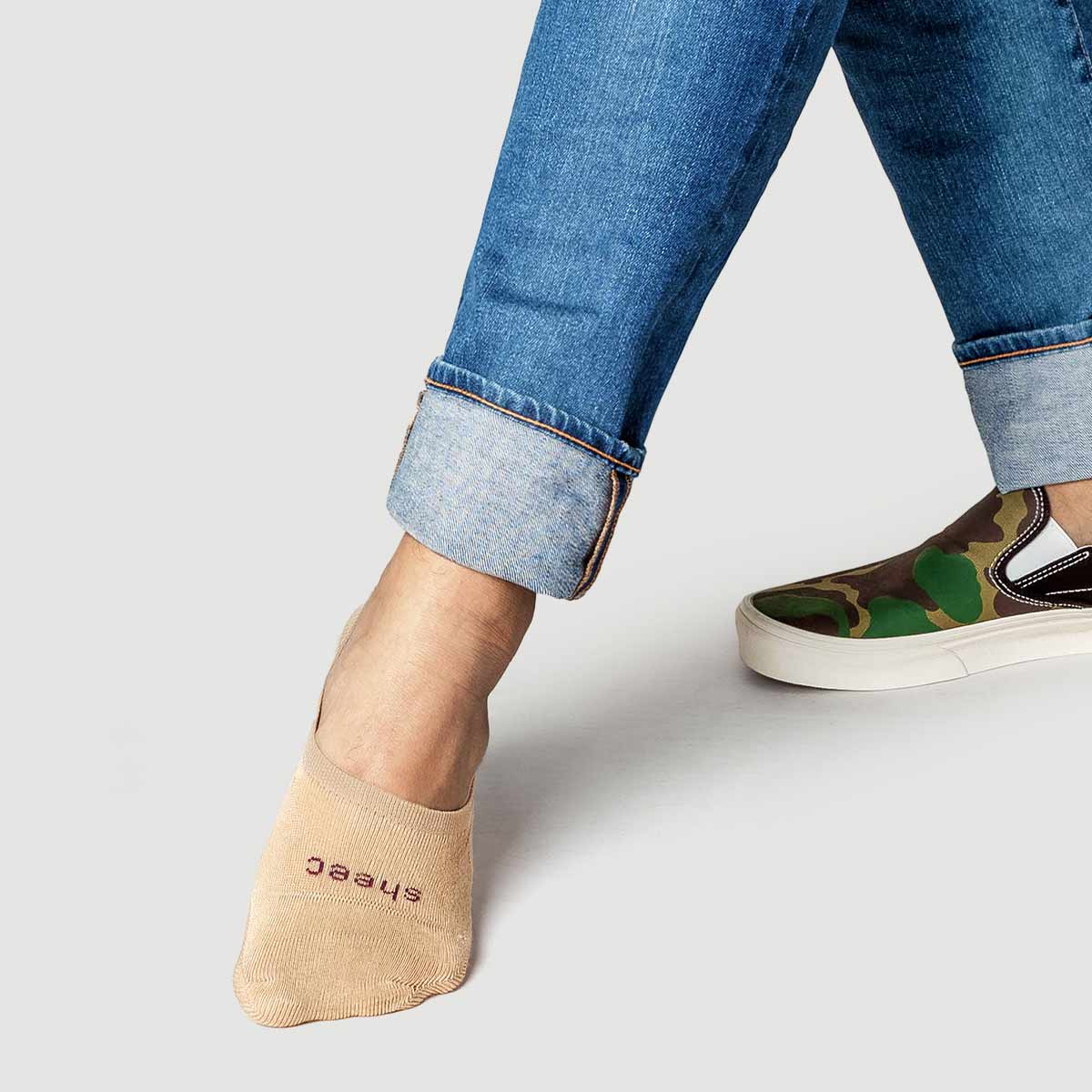 Active Mid-cut No Show Socks | BEIGE