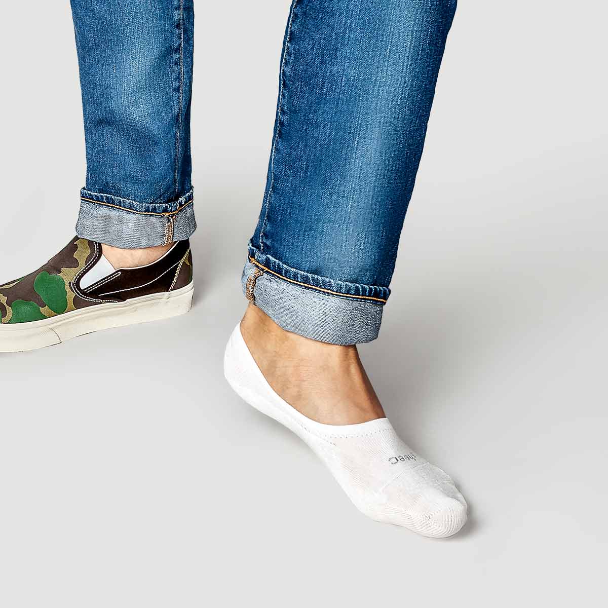Active Mid-cut No Show Socks | WHITE