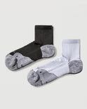 ComFits Compression Quarter Socks | Black & White 2-Pair Multipack
