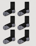 ComFits Compression Crew Socks | Black 6 Pair Multipack