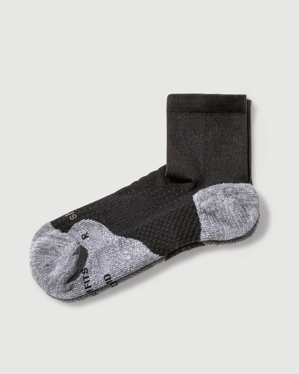 Black Compression Quarter Crew Socks | ComFits | Sheec