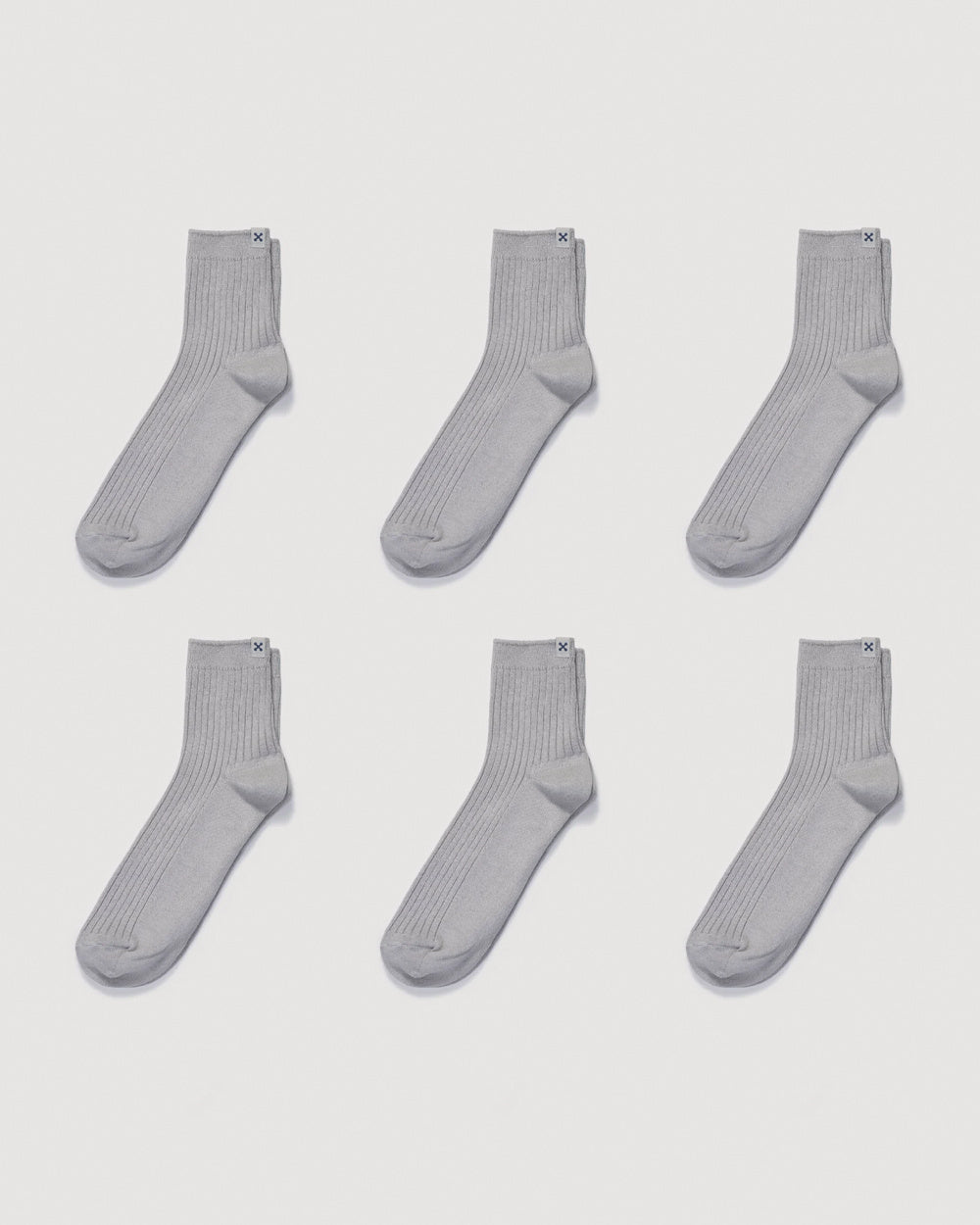 Everywear Refined Ankle Socks | Gray 6-Pair Multipack
