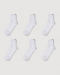 Everywear Refined Ankle Socks | White 6-Pair Multipack