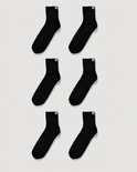 Everywear Refined Ankle Socks | Black 6-Pair Multipack