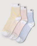 Everywear Refined Ankle Socks | WHITE Two-tone Combo 3 Pairs
