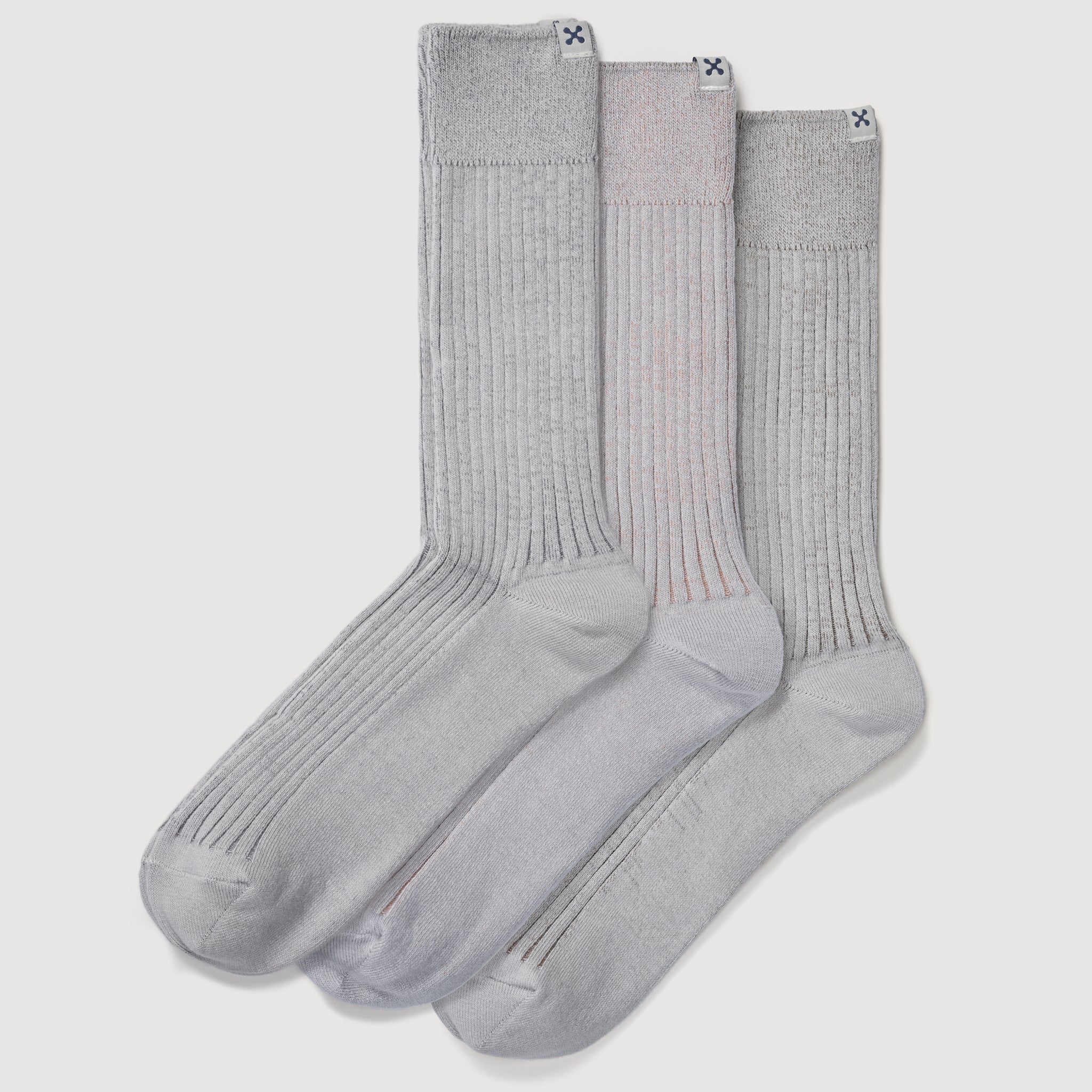 Everywear Refined Ribbed Socks | GRAY Two-tone 6 Pair Gift Box