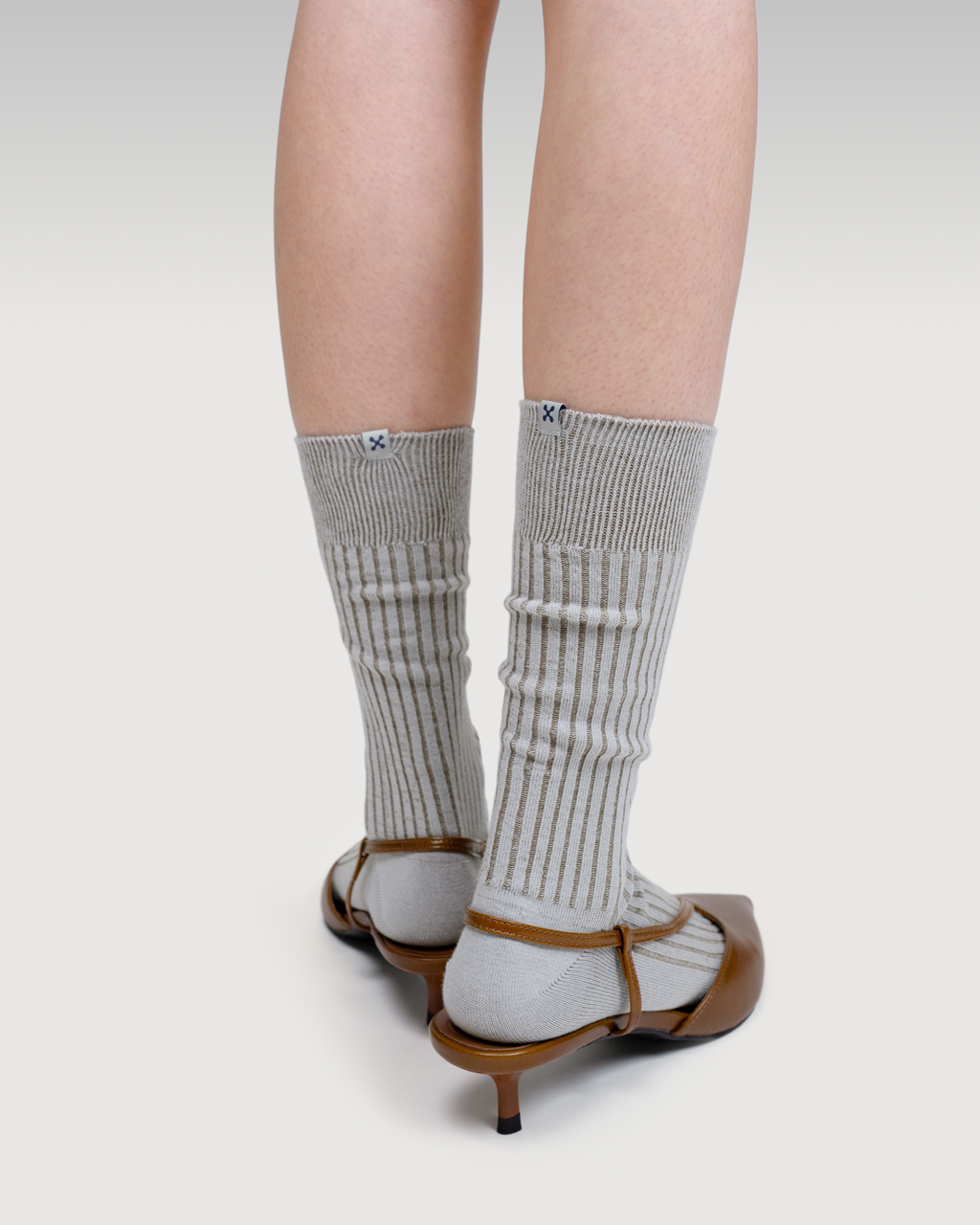 Everywear Refined Crew Socks | GRAY x KHAKI