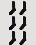 Everywear Refined Crew Socks | Black 6-Pair Multipack