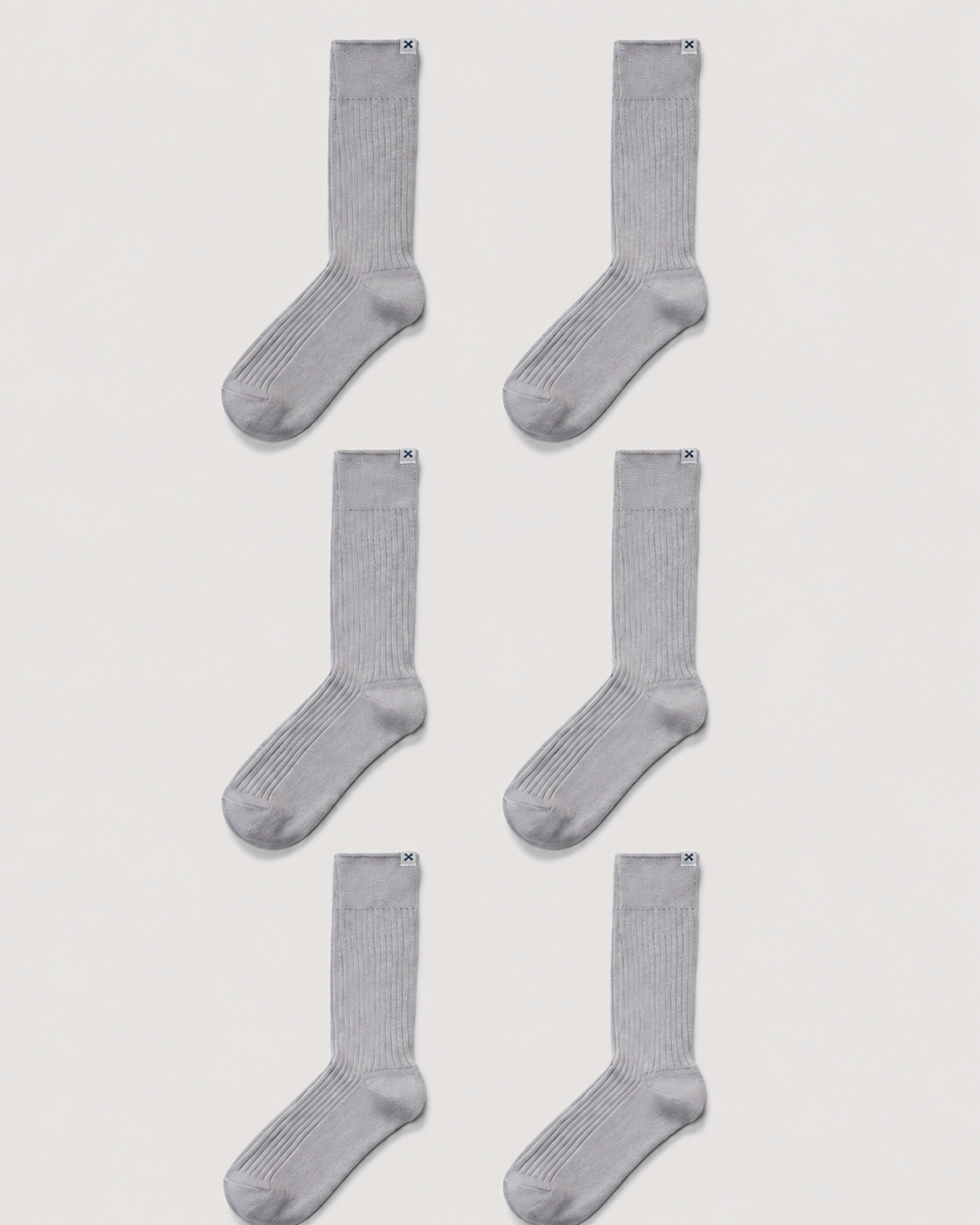 Everywear Refined Crew Socks | Gray 6-Pair Multipack