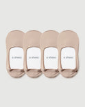 Secret Mid-cut No Show Socks | Cream 4-Pair Multipack