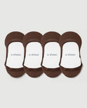 Secret Low-cut No Show Socks | Brown 4-Pair Multipack