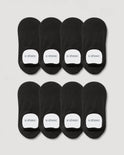 Secret High-cut No Show Socks | Black 8-Pair Multipack