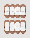 Secret Ultra Low-cut No Show Socks | Tan 8-Pair Multipack