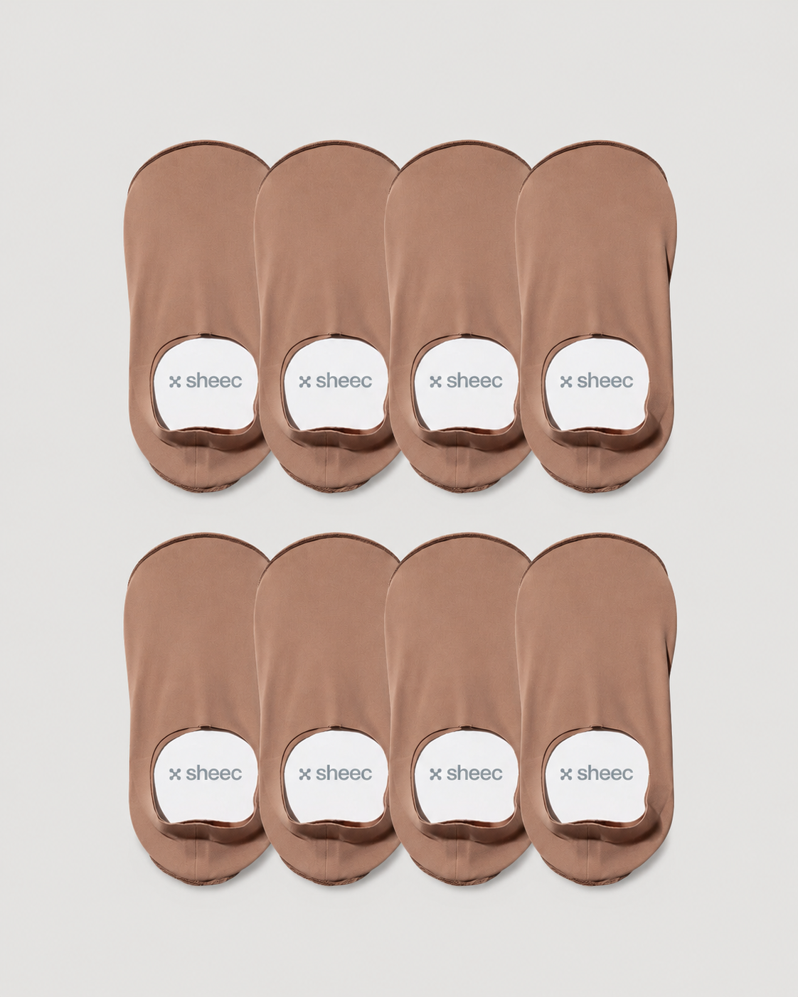 Secret High-cut No Show Socks | Tan 8-Pair Multipack