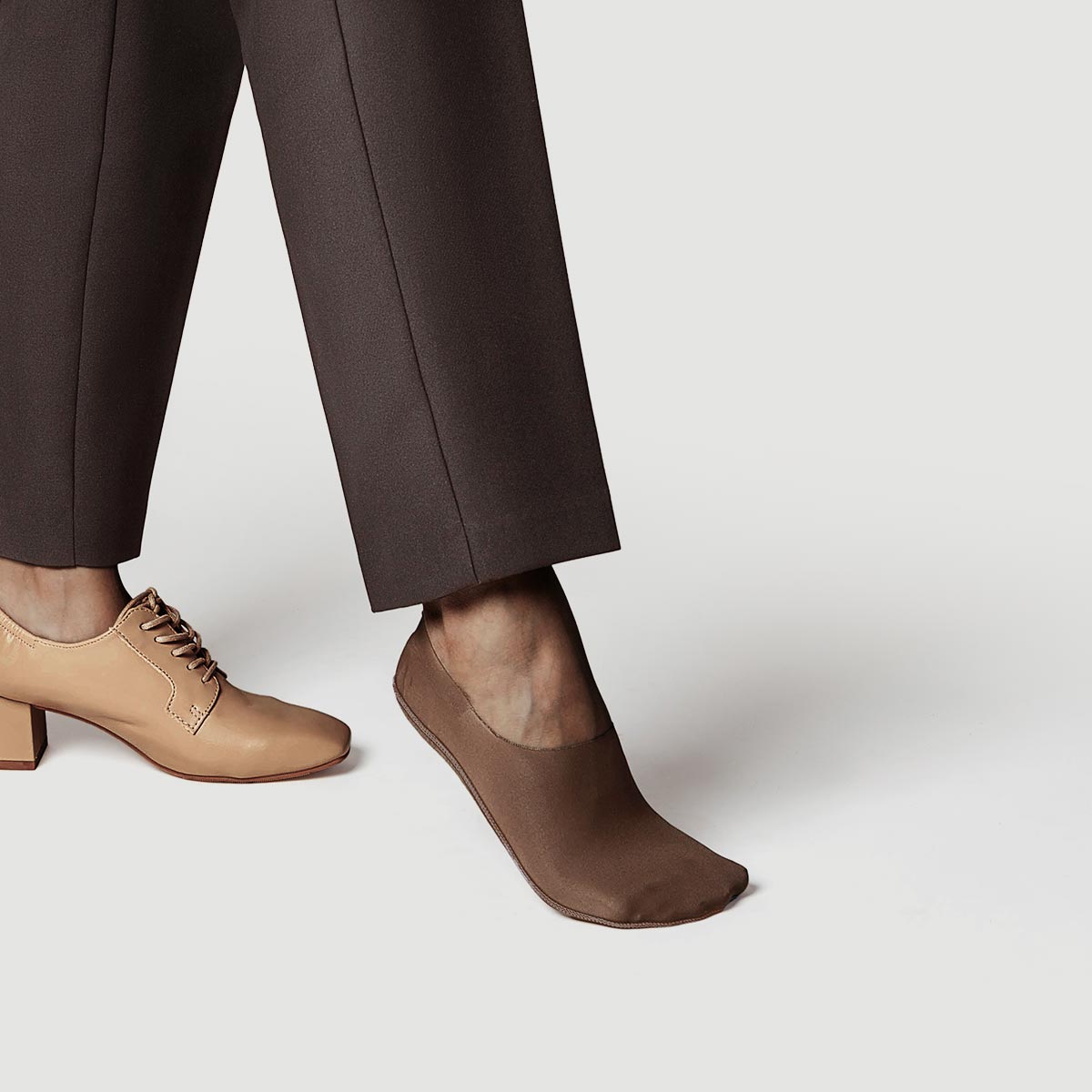 Secret High-cut No Show Socks | Brown
