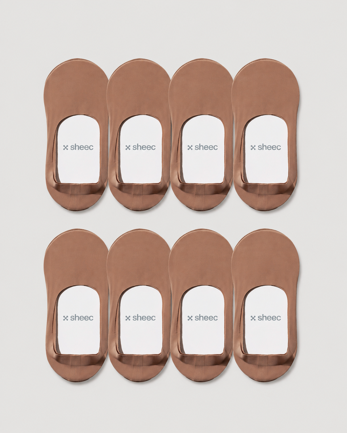 Secret Mid-cut No Show Socks | Tan 8-Pair Multipack