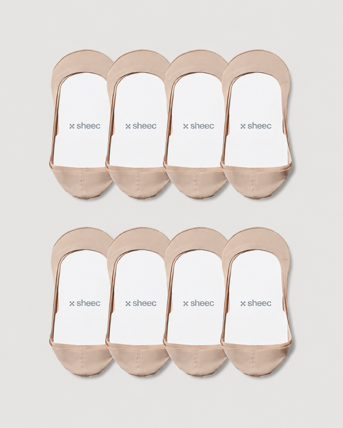 Secret Ultra Low-cut No Show Socks | Cream 8-Pair Multipack