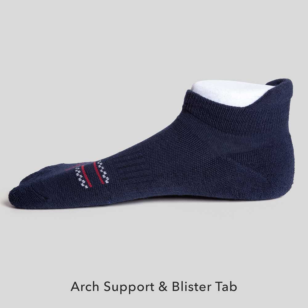 Merino Wool No Show Blister Tab | DARK NAVY