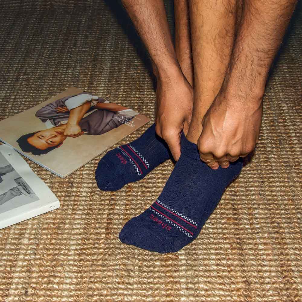 Merino Wool No Show Blister Tab | DARK NAVY