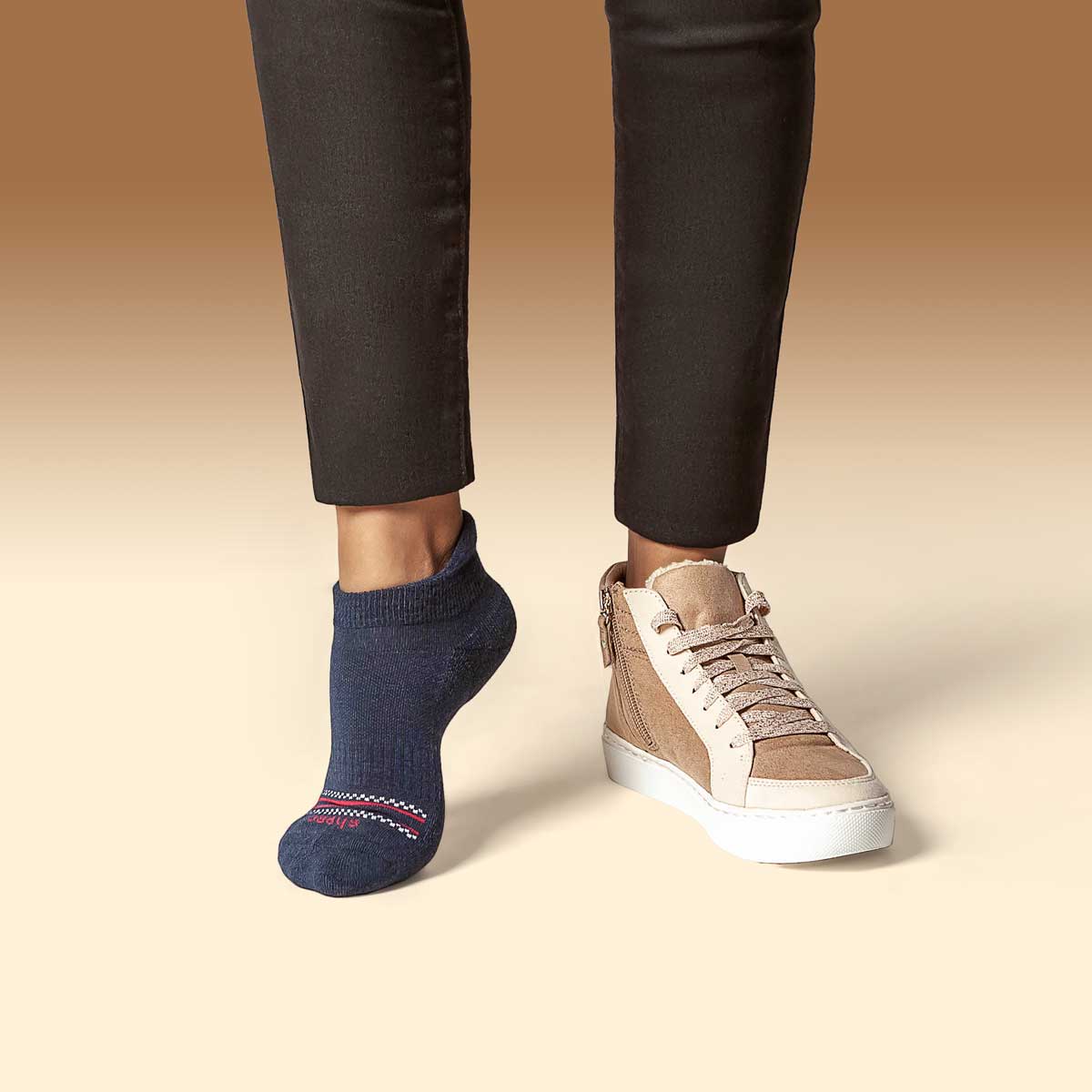 Merino Wool No Show Blister Tab | DARK NAVY