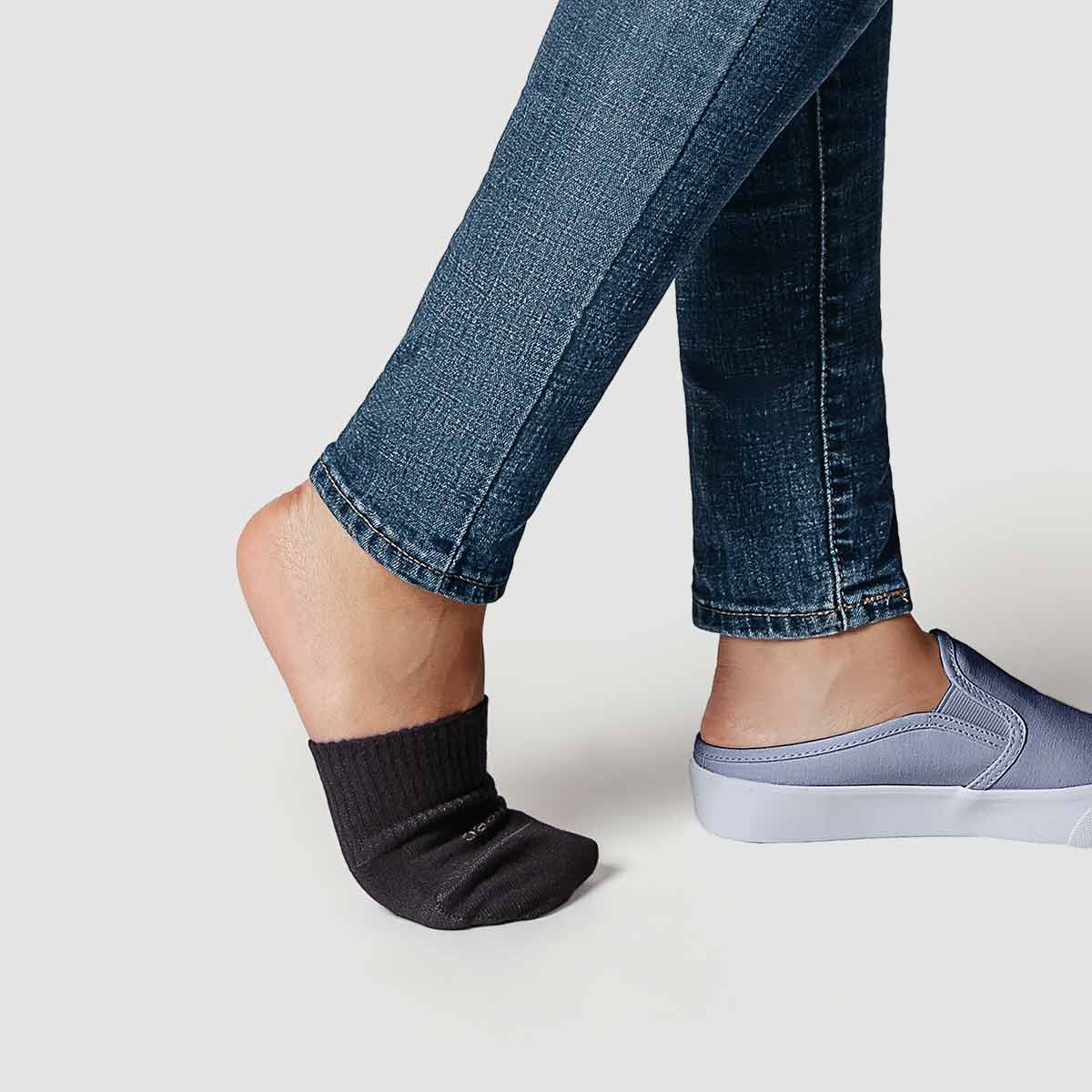 Super Soft Toe Cover Half Socks | BLACK