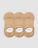 Active High-cut No Show Socks | Beige 3-Pair Multipack