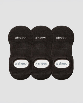 Active High-cut No Show Socks | Black 3-Pair Multipack
