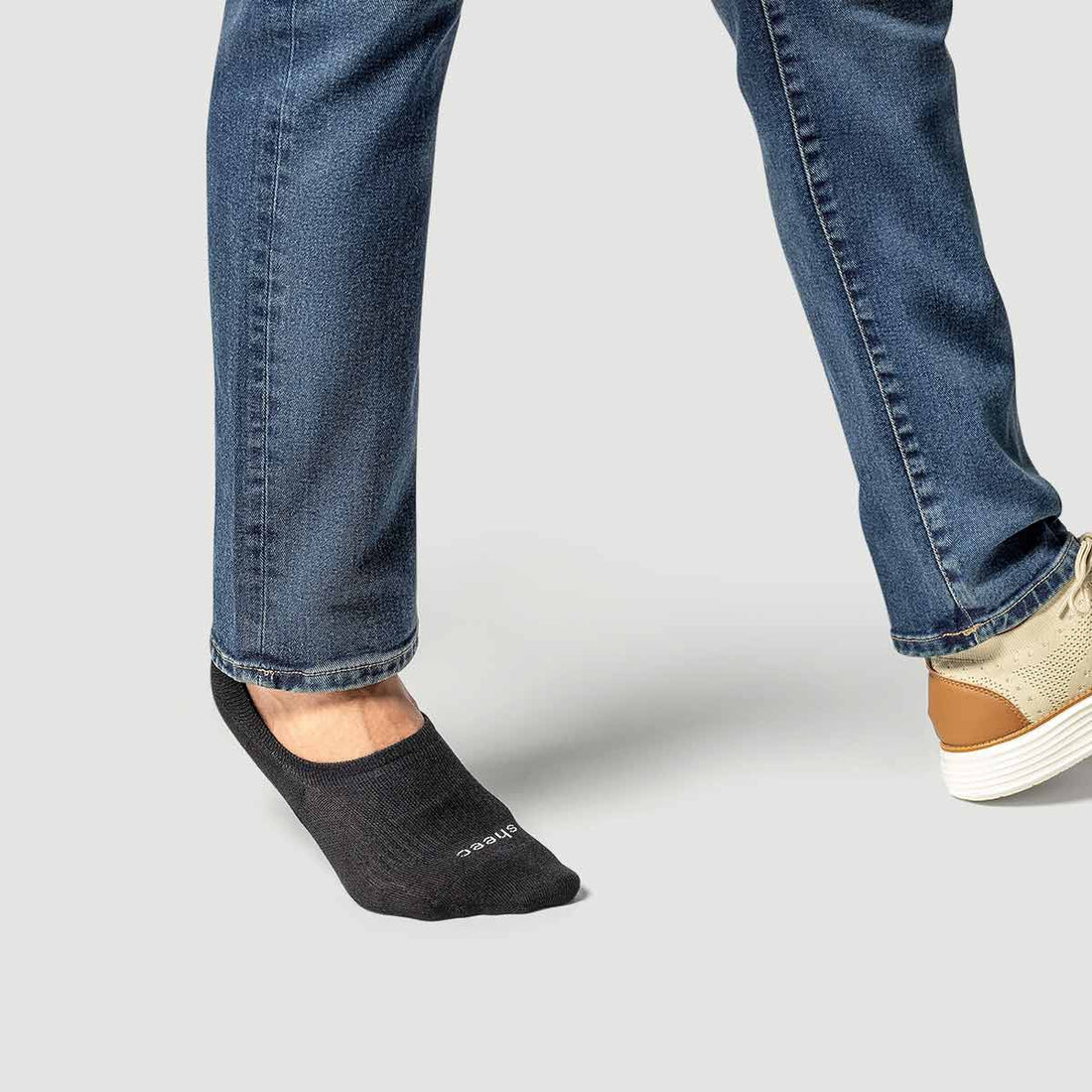 Active High-cut Super Soft Modal Casual No Show Socks | BLACK