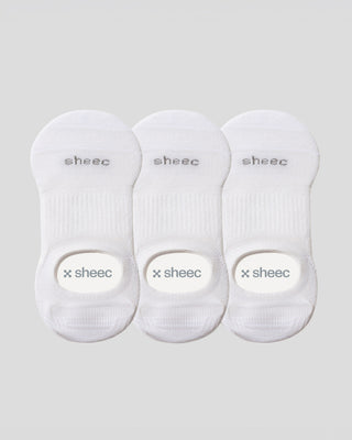 Active High-cut No Show Socks | White 3-Pair Multipack