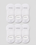 Active High-cut No Show Socks | White 6-Pair Multipack