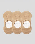 Active Low-cut No Show Socks | Beige 3-Pair Multipack