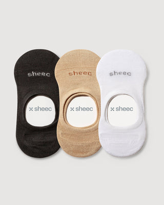 Active Low-cut No Show Socks | Black, Beige, White 3-Pair Multipack