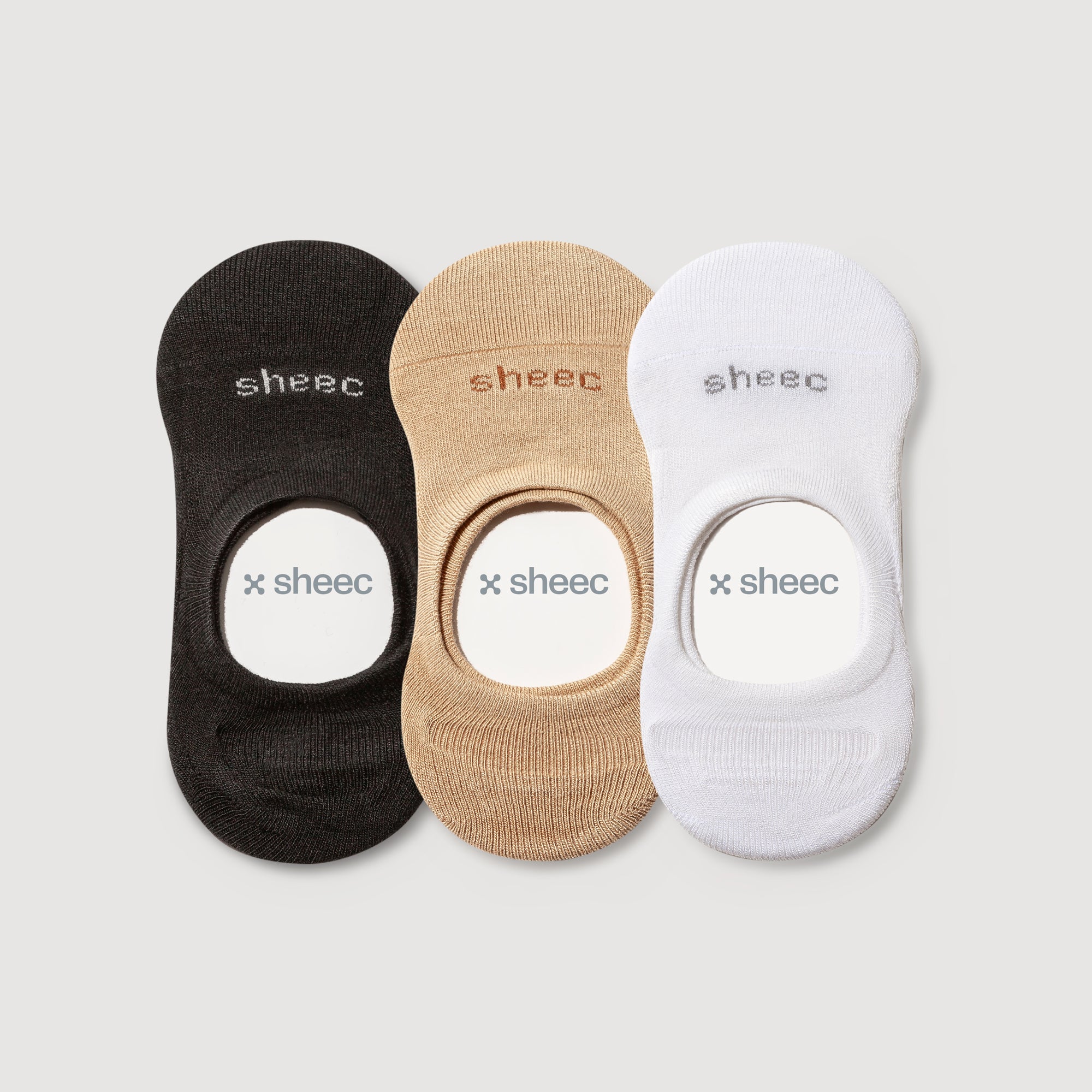 Active Low-cut No Show Socks | Black, Beige, White Multipack