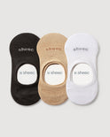 Active Low-cut No Show Socks | Black, Beige, White Multipack