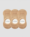 Active Mid-cut  No Show Socks | Beige 3-Pair Multipack
