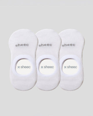 Active Mid-cut  No Show Socks | White 3-Pair Multipack