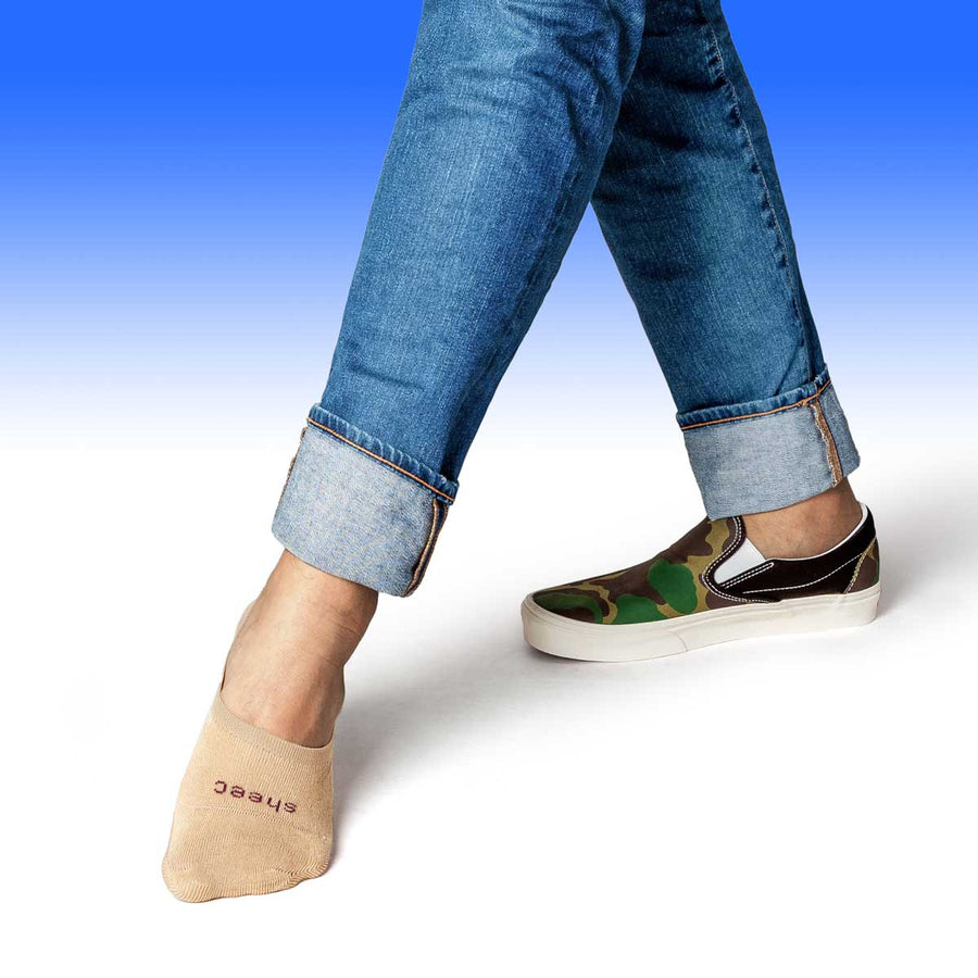 Active Mid-cut Super Soft Modal Casual No Show Socks | BEIGE