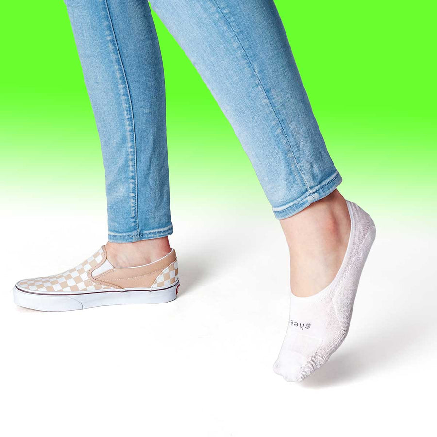 Active Mid-cut Super Soft Modal Casual No Show Socks | WHITE