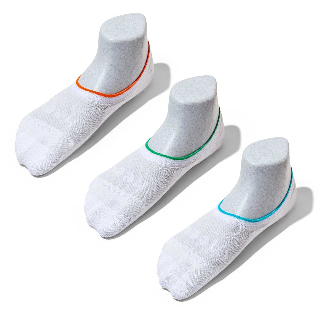 Active Mid-cut Bamboo Mesh No Show Socks | 3 Pair Combo Pack